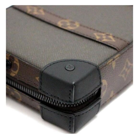 Louis Vuitton Soft Trunk Shoulder Bag Wallet Taiga Monogram - Picture 4 of 6